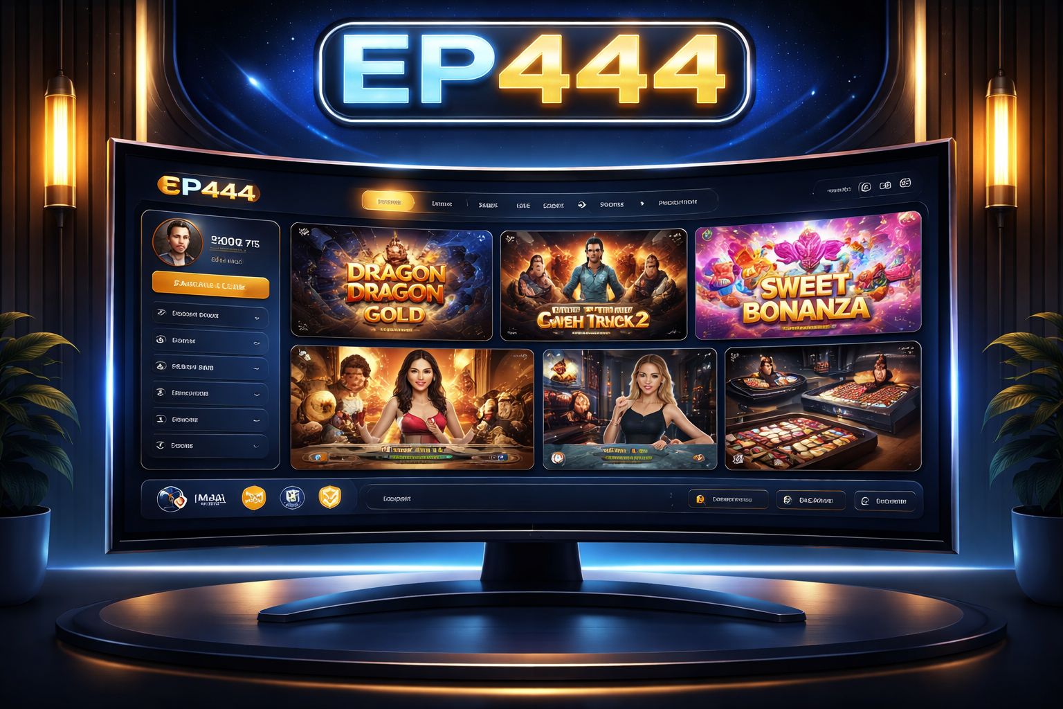 EP444 platform showcasing PAGCOR regulatory framework and Bangladesh mobile wallet integration