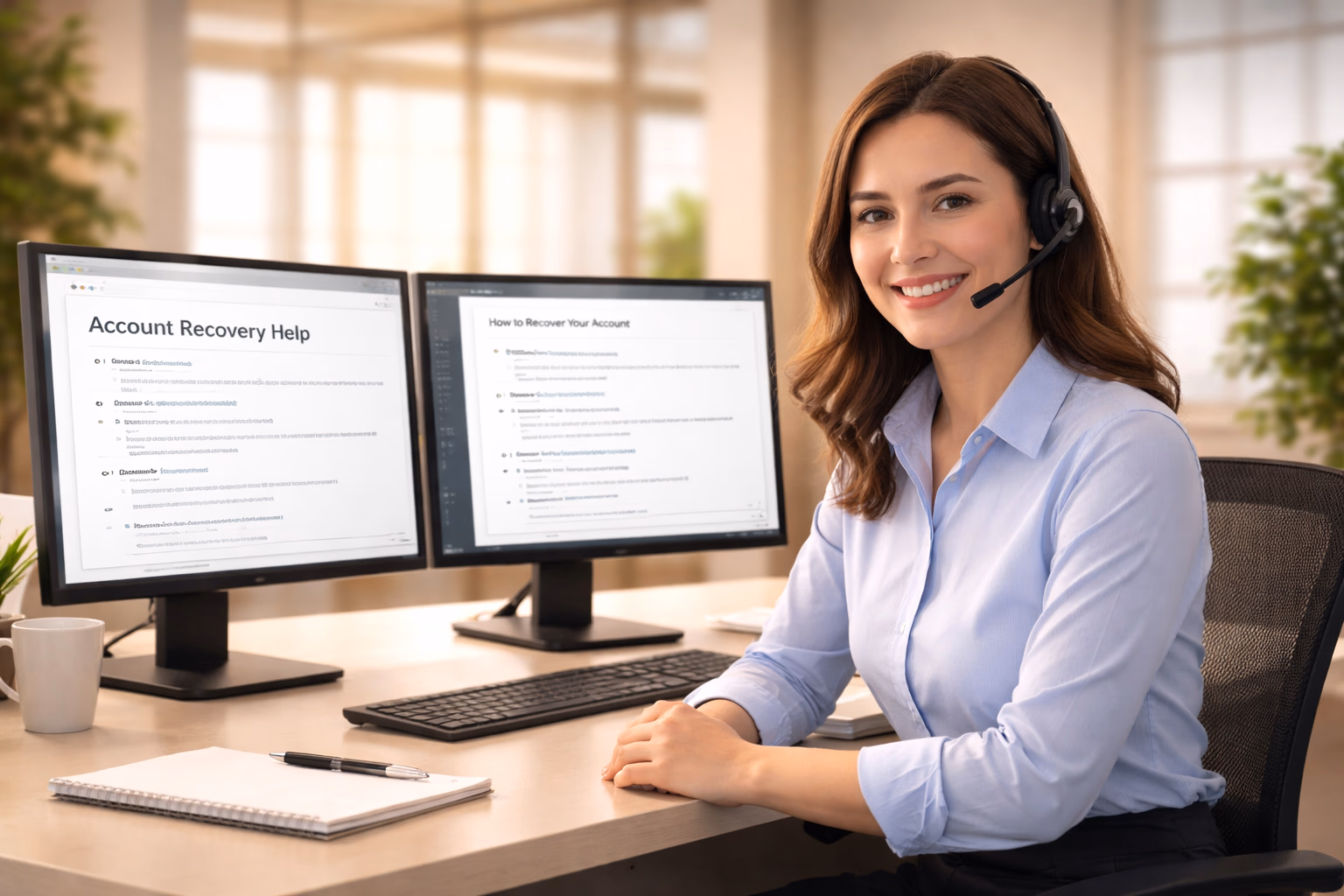 EP444 login help center showing recovery steps and troubleshooting guidance